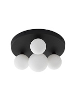 Opal Glass Sandy Black Aluminium LED G9 ·4x5 Watt 100-240Volt IP20 Bulb Excluded D: 28 H: 17 cm
