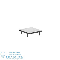 СТОЛ ALURA LOUNGE 80 ЛИТ 80X80X23CM ЧЕРНАЯ КЕРАМИЧЕСКАЯ СТОЛЕШНИЦА BIANCO STATUARIO Royal Botania