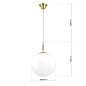 HL 6-1407/1 MS-matt/342/30 opal Art Design Orion подвесной шаровый светильник — фото 6