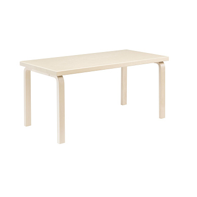 28300281 Aalto 80A artek Прямоугольный деревянный стол в светлом оттенке