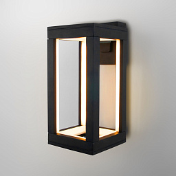 a072090 Elektrostandard Frame уличный настенный светильник фонарь с прямоугольным стеклянным корпусом