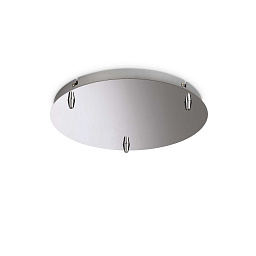 285597 Ideal lux Rosoni потолочное основание стандартное на 3 вывода серебристого цвета