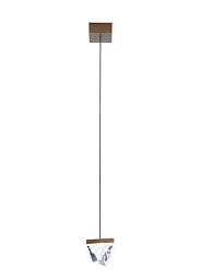 F41A01 Bronze - 3000K Fabbian Tripla подвесной светильник с конусным плафоном бронзового оттенка