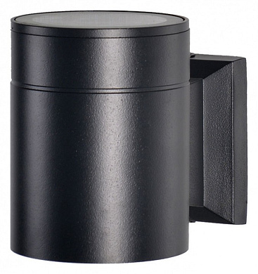 фасадный настенный светильник черный цилиндрический IP54