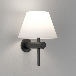 1050007 Astro lighting Roma настенный светильник с конусным абажуром и корпусом матовый чёрный