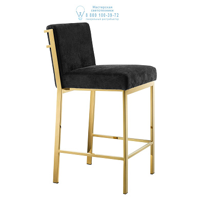 111418 Counter Stool Scott gold finish black velvet Eichholtz