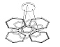 2124/NL Il Paralume Marina подвесной светильник с геометрическими рамками Hexagon — фото 2