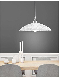 7326501 Nova Luce Shell подвесной светильник с рельефным плафоном из матового стекла