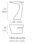 Wing bar table 50x76x100 стол, Vondom — фото 4
