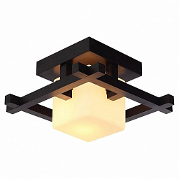 A8252PL-1CK Arte Lamp Woods потолочный светильник с деревянной крестовиной и квадратным плафоном
