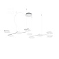 8522 Stilnovo Quad SP9 LED double emission подвесной светильник с шестью источниками света и двойным излучением белый — фото 1