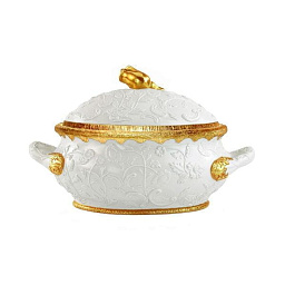 0004740-702 Villari Taormina супница с золотым ободком