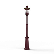 Louvre N° 9; one-piece clear glass E27 105W; Wine red