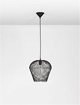 Black Aluminium Black Fabric Wire & Base LED E27 1x12 Watt 100-240 Volt IP20 Bulb Excluded D: 31.5 H: 185 cm