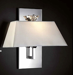 1425/A Il Paralume Marina настенное бра с прямоугольным текстильным абажуром на хромированном основании