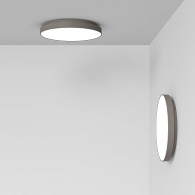 Rotaliana Venere W2 PL LED дизайнерский светильник круглой формы для стены и потолка серо-голубой 1VEW2000W6ZL0