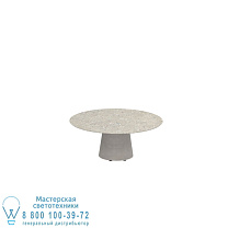 СТОЛ CONIX КРУГЛЫЙ Ø 120 СМ ВЫСОКИЕ НОЖКИ ДЛЯ ЗАЛОВ БЕТОН ЦЕМЕНТ СЕРЫЙ - СТОЛЕШНИЦА КЕРАМИЧЕСКАЯ CEPPO DOLOMITICA Royal Botania