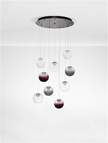 Triac Dimmable Clear, Opal, Smokey & Purple Glass Brushed Nickel Metal LED 46Watt 220-240Volt 2914Lm IP20 3000K D:50 H:300 cm