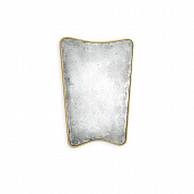 Small Gertrude Mirror New gold with Antiqued Glass Porta Romana