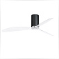32040 Faro MINI TUBE FAN потолочный вентилятор Ø1280 3 прозрачные лопасти чёрный мотор — фото 2