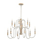Karthe 12 Light Chandelier Beech and Brushed Nickel люстра 52472NI Kichler — фото 7