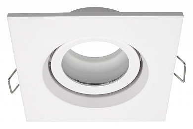 точечный потолочный светильник белый с утопленным корпусом