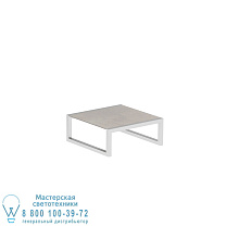 НИЗКИЙ СТОЛИК NINIX 90X90CM ИЗ НЕРЖАВЕЮЩЕЙ СТАЛИ EL POL И КЕРАМИЧЕСКОГО CEMENTO LUMINOSO Royal Botania