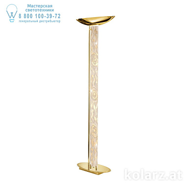 Kolarz DELPHI 2252.41.3.Aq.Ch торшер золото 24 карата длина 60cm ширина 26cm высота 185cm 4 лампы cветодиодная лампа с регулировкой яркости