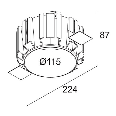 MOUNTING KIT PINTOR 90 TRIMLESS монтажный комплект Delta Light