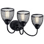 Voclain 24" 3 Light Vanity Light with Mesh Shade Black настенный светильник 55043BK Kichler — фото 1