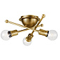 Armstrong 3 Light Flush Mount Natural Brass потолочный светильник 43196NBR Kichler