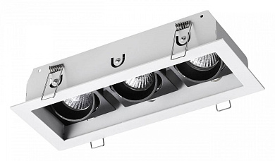 встраиваемый двойной точечный светильник квадратный