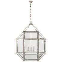 Morris Large Lantern полированный никель с прозрачным стеклом