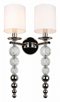 бра с тканевым абажуром никель