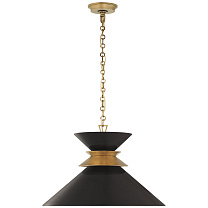 Alborg Large Stacked Pendant антично-патинированная латунь с матовым черным абажуром