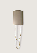 French Brass shown with 9 Semi Cylinder in Putty Silk with Cream Card lining