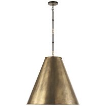 Goodman Large Hanging Lamp бронза и полированная старая латунь с абажуром из полированной старой латуни