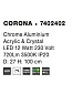 7402402 CORONA Novaluce светильник LED 12Вт 230В 720Lm 3500K IP20