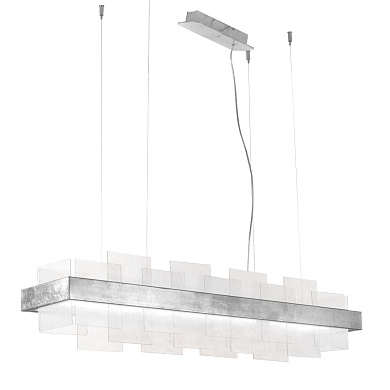 подвесная люстра с плоскими дисками белого цвета