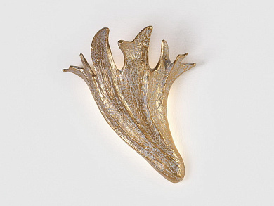 настенный светильник из алюминия в форме рога с боковой подсветкой