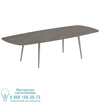 STYLETTO СТАНДАРТНЫЙ ОБЕДЕННЫЙ СТОЛ 300X120CM АЛЮМИНИЕВЫЕ НОЖКИ С ПЕСОЧНО-КЕРАМИЧЕСКОЙ СТОЛЕШНИЦЕЙ TERRA MARRONE Royal Botania