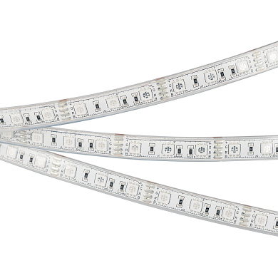 029599(3) Arlight Лента герметичная RTW-PU-B60-12.5mm 12V RGB (14.4 W/m, IP68, Wire 2m, 5m)