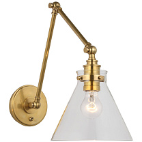 Parkington Double Library Wall Light антично-патинированная латунь с прозрачным стеклом