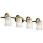 Oxby 30 Inch 4 Light Vanity Light with White Vetro Mica Glass Painted Natural Brass настенный светильник 37519 Kichler