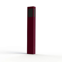 108010066 Roger Pradier Brick2 садовый столбик бордового цвета с узким прямоугольным корпусом