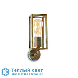 настенный уличный светильник в металлической раме с прозрачным стеклом