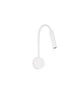 Sandy White Aluminium LED 6Watt 220-240Volt 453Lm 3000K IP44 Switch on/off D:8.5 W:2.8 H:56 cm