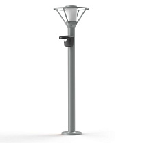Bermude N° 4; Frosted glass E27 105W Detector; Silk grey