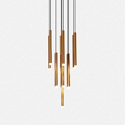 00-8319-60-27 Leds C4 Candle подвесной светильник с четырнадцатью вытянутыми плафонами в двухцветном исполнении