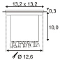 230174 SLV WETSY LED DISK 300 SQUARE светильник встраиваемый IP67 LED Disk 7.7W, 2700K, сталь